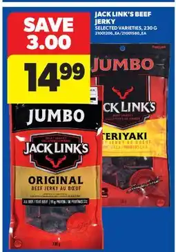 Real Canadian Superstore JACK LINK'S BEEF JERKY offer