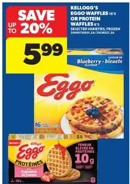 Real Canadian Superstore KELLOGG'S EGGO WAFFLES, 16' S OR PROTEIN WAFFLES, 8' S offer