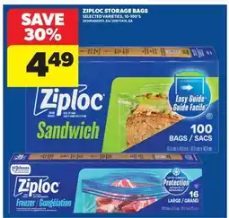 Real Canadian Superstore ZIPLOC STORAGE BAGS, 10-100' S offer