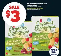 Real Canadian Superstore PC ORGANICS OATY BAKES CEREAL BARS offer