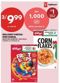 Real Canadian Superstore KELLOGG'S RETAIL SIZE CEREAL offer