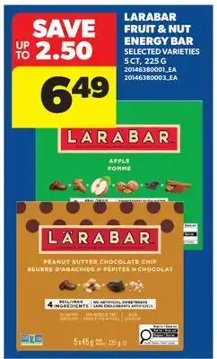 Real Canadian Superstore LARABAR FRUIT & NUT ENERGY BAR, 5 CT offer