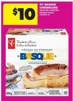 Real Canadian Superstore PC BASQUE CHEESECAKE offer