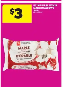 Real Canadian Superstore PC MAPLE FLAVOUR MARSHMALLOWS offer