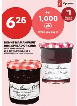 Real Canadian Superstore BONNE MAMAN FRUIT JAM, SPREAD OR CURD, 250-290 ML OR 250/360 G offer