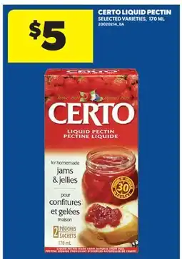 Real Canadian Superstore CERTO LIQUID PECTIN offer