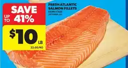 Real Canadian Superstore FRESH ATLANTIC SALMON FILLETS FAMILY SIZE, 22.05/KG offer