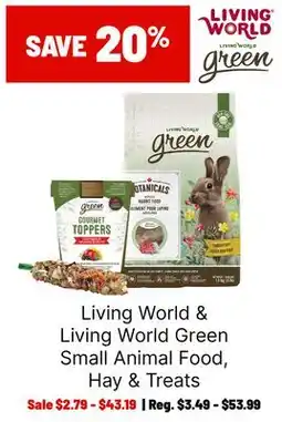 Ren’s Pets Depot Living World & Living World Green Small Animal Food, Hay & Treats offer