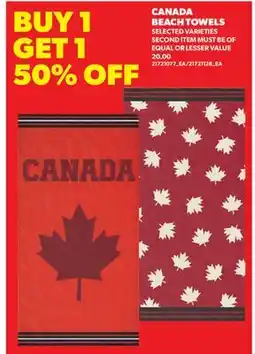 Real Canadian Superstore CANADA BEACH TOWELS offer