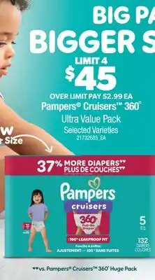 Real Canadian Superstore PAMPERS CRUISERS 360˚ ULTRA VALUE PACK offer