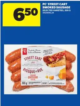 Real Canadian Superstore PC STREET CART SMOKED SAUSAGE offer