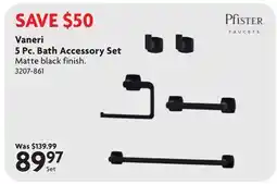Home Hardware Vaneri 5 Pc. Bath Accessory Set offer