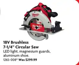 Home Hardware 18V Brushless 7-1/4 Circular Saw offer