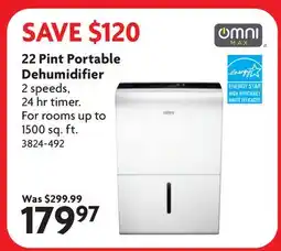 Home Hardware 22 Pint Portable Dehumidifier offer
