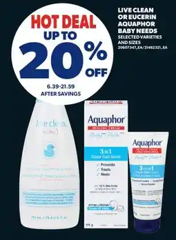 Real Canadian Superstore LIVE CLEAN OR EUCERIN AQUAPHOR BABY NEEDS offer