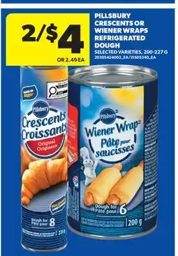 Real Canadian Superstore PILLSBURY CRESCENTS OR WIENER WRAPS REFRIGERATED DOUGH offer