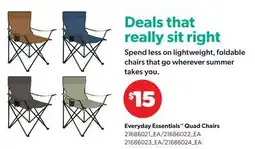 Real Canadian Superstore EVERYDAY ESSENTIALS QUAD CHAIRS offer