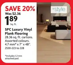 Home Hardware SPC Luxury Vinyl Plank Flooring offer