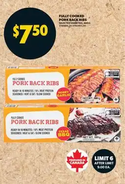 Real Canadian Superstore FULLY COOKED PORK BACK RIBS offer