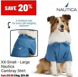 Ren’s Pets Depot XX-Small-Large Nautica Cambray Shirt offer
