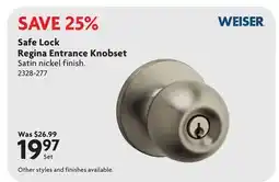 Home Hardware Safe Lock Regina Entrance Knobset offer
