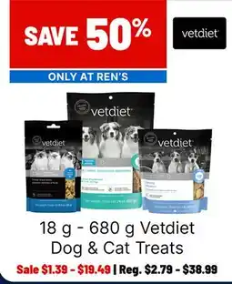 Ren’s Pets Depot Vetdiet Dog & Cat Treats offer