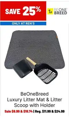 Ren’s Pets Depot BeOneBreed Luxury Litter Mat & Litter Scoop with Holder offer