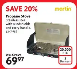Home Hardware Propane Stove offer