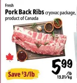 Farm Boy Fresh Pork Back Ribs offer