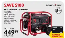 Home Hardware Portable Gas Generator offer