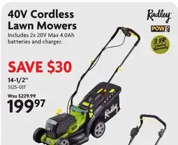 Home Hardware 40V Cordless Lawn Mowers offer