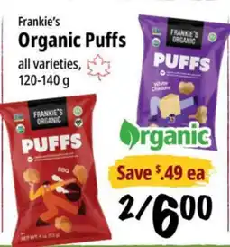 Farm Boy FRANKIE'S Organic Puffs offer