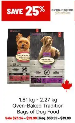 Ren’s Pets Depot Oven-Baked Tradition Bags of Dog Food offer