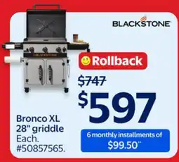 Walmart Bronco XL 28 griddle offer
