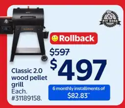 Walmart Classic 2.0 wood pellet grill offer