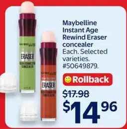 Walmart Maybelline Instant Age Rewind Eraser concealer offer