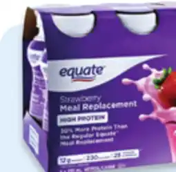 Walmart Equate high protein meal replacement shakes offer