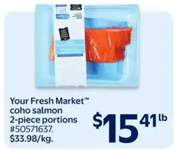 Walmart Your Fresh Market coho salmon 2-piece portions offer