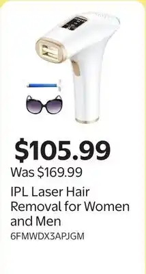 Walmart IPL Laser Hair Removal for Women and Men offer