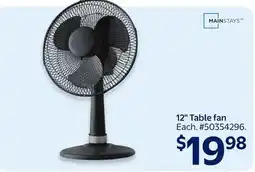 Walmart 12 Table fan offer