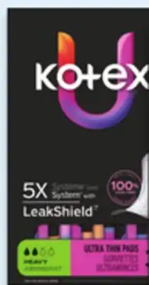 Walmart Kotex Pads with wings offer