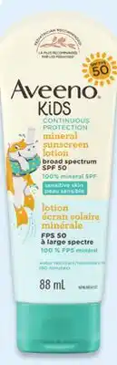 Walmart Aveeno Kids SPF 50 sunscreen lotion offer