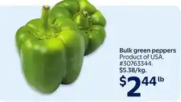 Walmart Bulk green peppers offer