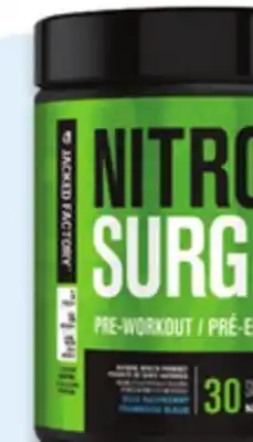 Walmart Jacked Factory Nitrosurge pre-workout powder offer