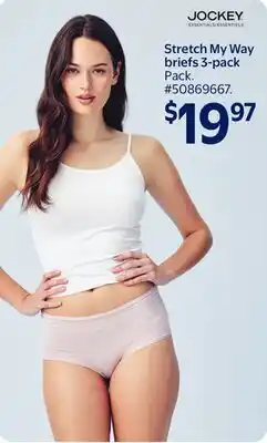 Walmart JOCKEY Stretch My Way briefs 3-pack offer