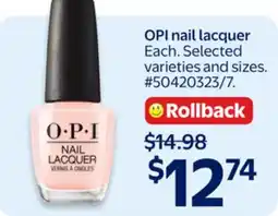 Walmart OPI nail lacquer offer