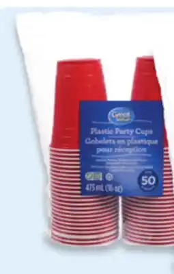Walmart Great Value red, clear, colour or personalized party cups offer