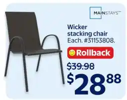 Walmart Wicker stacking chair offer