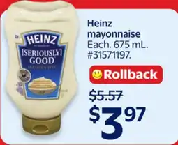 Walmart Heinz mayonnaise offer