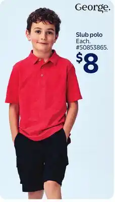 Walmart Slub polo offer